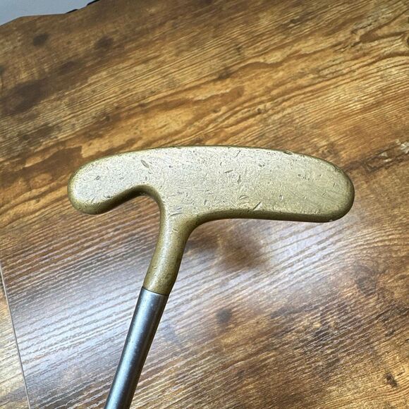 Acushnet Deep Face Bullseye Putter 34" Satin Finish John Reuter Jr Gold - Picture 2 of 11